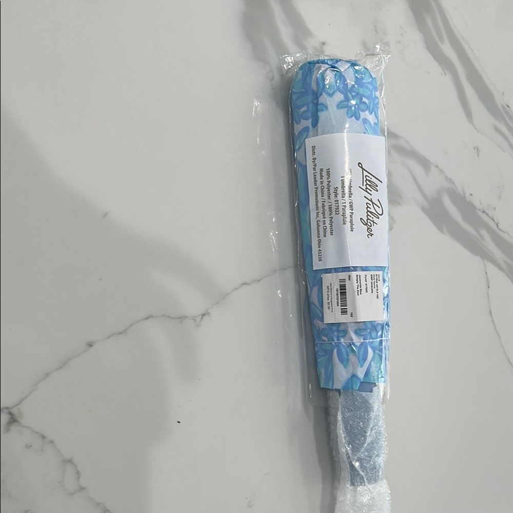 Lilly Pulitzer Blue Floral Umbrella